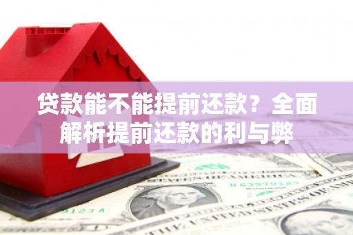 五台贷款能不能提前还款？全面解析提前还款的利与弊