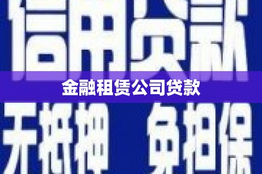 五台金融租赁公司贷款