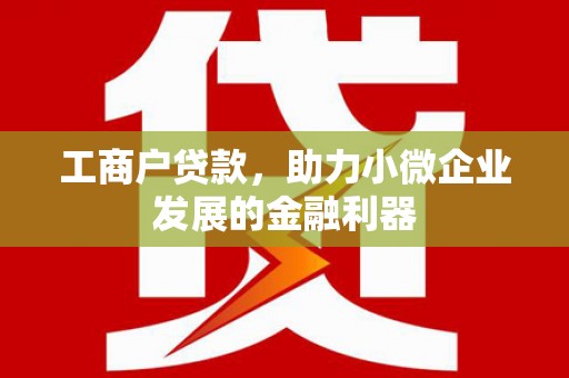 五台工商户贷款，助力小微企业发展的金融利器