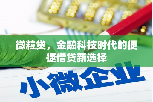 五台微粒贷，金融科技时代的便捷借贷新选择