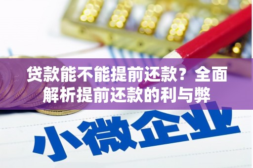 五台贷款能不能提前还款？全面解析提前还款的利与弊