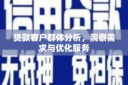 五台贷款客户群体分析，洞察需求与优化服务